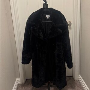 Steve Madden Luxe Black Fur Coat